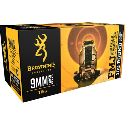 Browning 9mm 115Gr FMJ 100/Box Ammunition