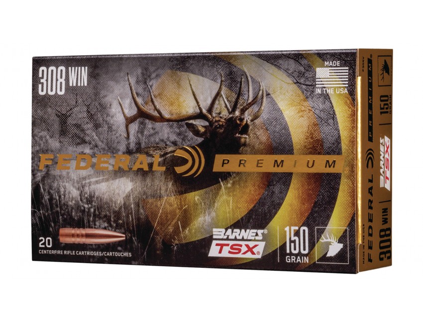 Federal Premium .308 Win 150Gr Barnes TSX 20/Box Ammunition