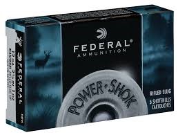 Federal Fusion Power-Shok Rifled 12Ga 2-3/4" 1oz HP Slug 5/Box Ammunition