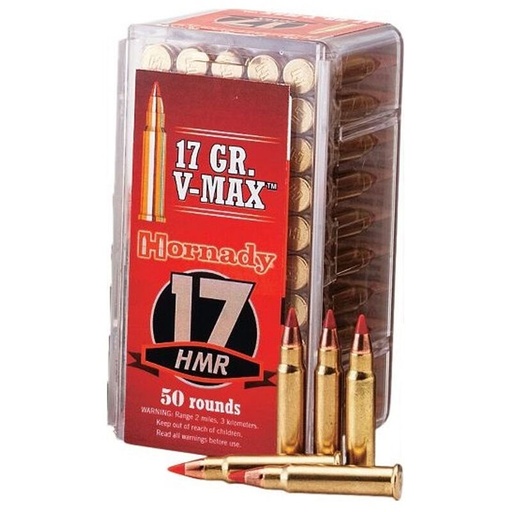 [(P)HORN-83170] Hornady V.E .17 HMR 17Gr V-Max 50/Box Ammunition
