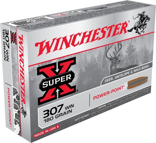[(P)WINC-X3076] Winchester SuperX .307 Win 180Gr Power Point 20/Box Ammunition