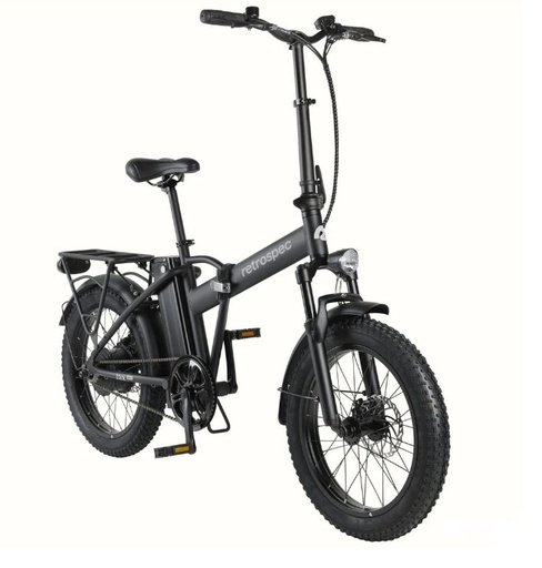 [RETR-4551] RetroSpec Jax Rev 500 Electric Folding Bicycle - Matte Black